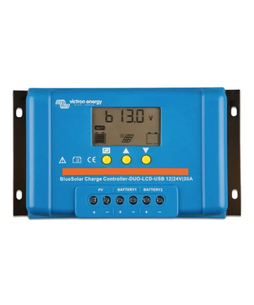 BlueSolar PWM-DUO-LCD&USB Charge Controller 12_24V-20A (Dual Battery)