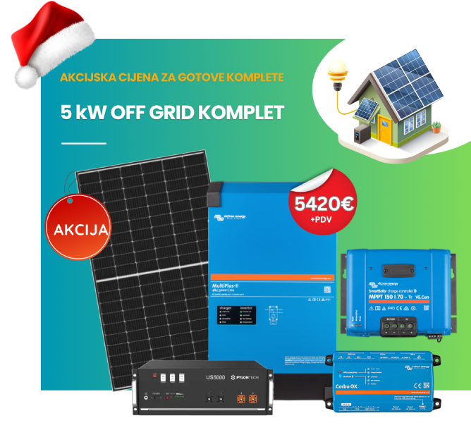 5kw off grid sistem akcija