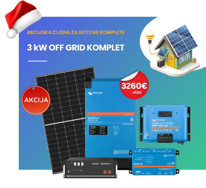 5kw off grid sistem akcija komplet